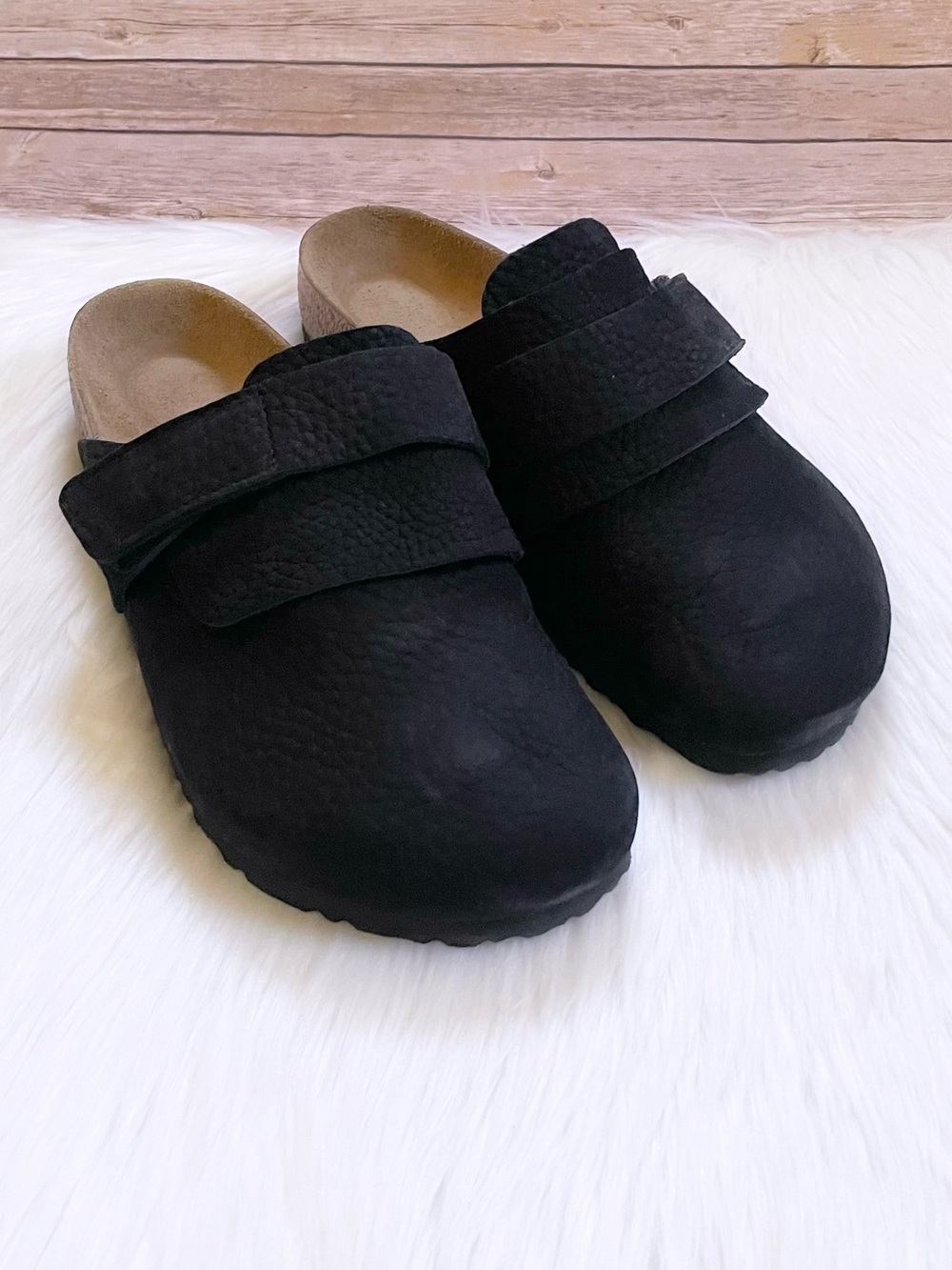 Birkenstock Men’s Nagoya Desert Buck Black Nubuck Leather Slip-On Clogs - Picture 5 of 11
